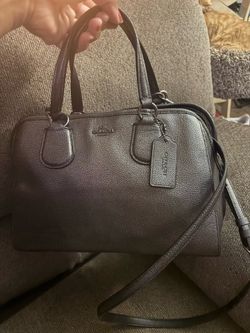 Coach purse $60 metallic silver