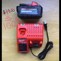 Milwaukee M18 HIGH OUTPUT 6.0 Battery And M18 Charger. Brand NEW.