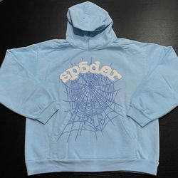 Sp5der Web Hoodie Sky Blue