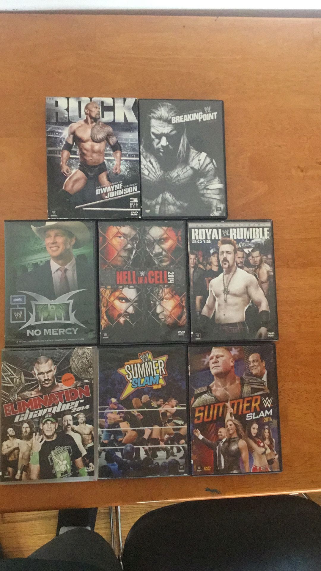 WWE DVD 📀 LOT SALE. BONUS THE ROCK CHRISTMAS Ornament