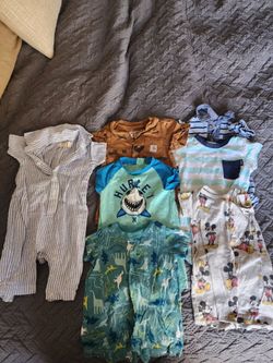 0-3 month baby rompers x 7