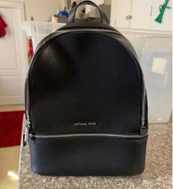 Michael Kors Black Leather Backpack