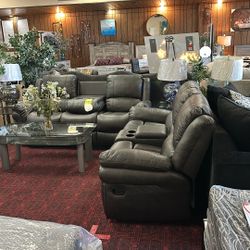 3pc Reclining Sofa, Love And Chair