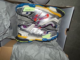 Balenciaga Track Men’s Low Top Sneaker Lace-Up Multicolor Metallic