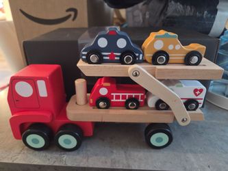 Wooden Rescue Car Set