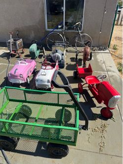Pedal cars.