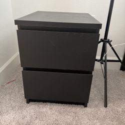 Ikea Side Table With 2 Drawers 