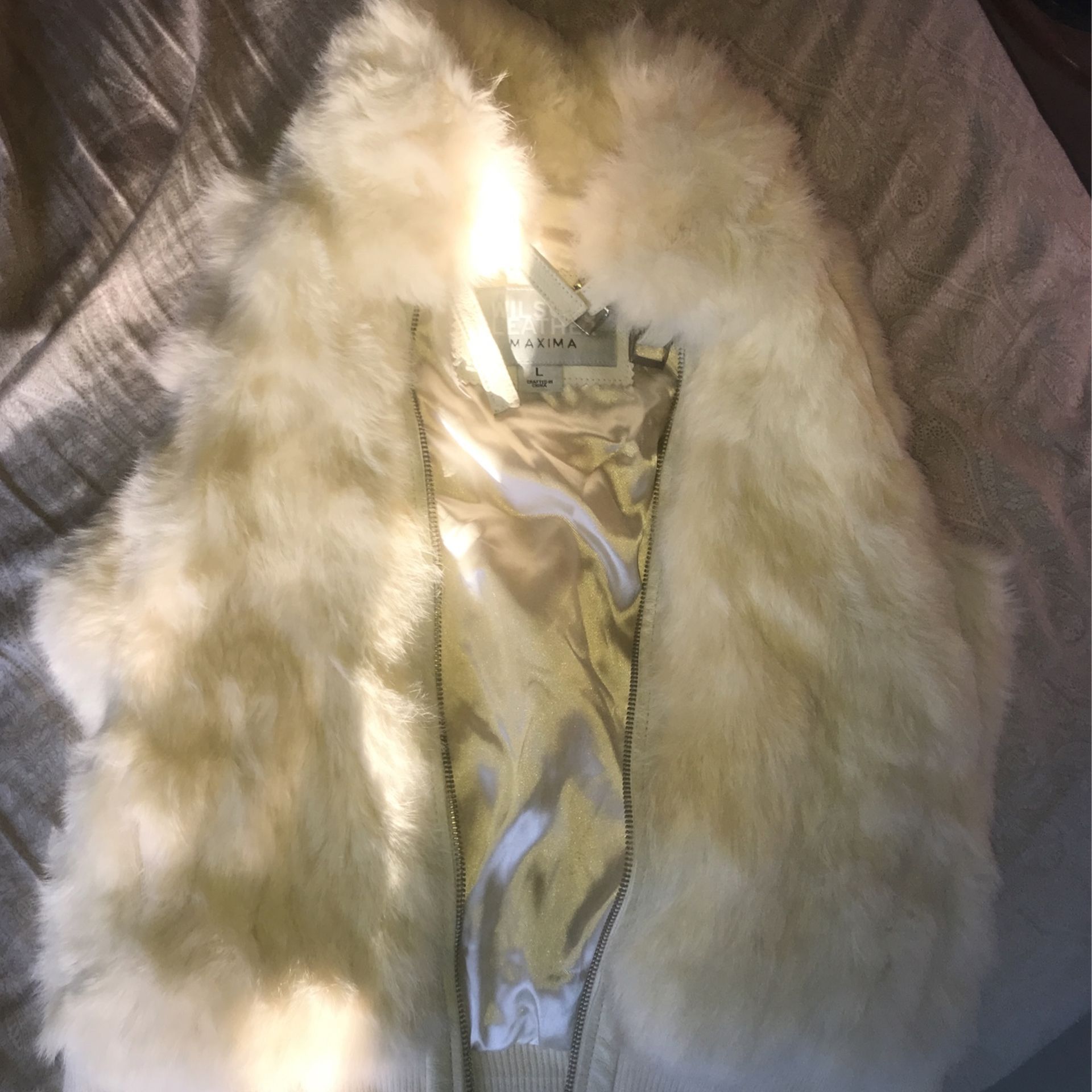 Wilsons Leather Rabbit fur Vest