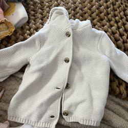 Old Navy White Coat 12-18 Months 