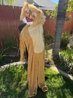 Adult Lion Halloween Costume Full Bodysuit