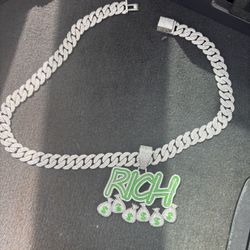 Moisanaite Chain Whit Pendent 