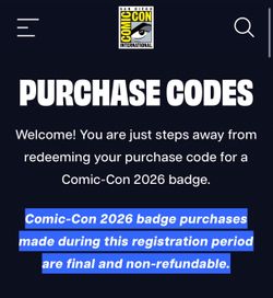 San Diego Comic-Con 2026 – 1-Day Badge Purchase Link