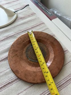 Vintage Antique Copper Plates, Centerpiece Dish For Smalls