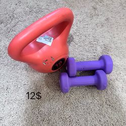 Dumbbells + 10lb Kettlebell