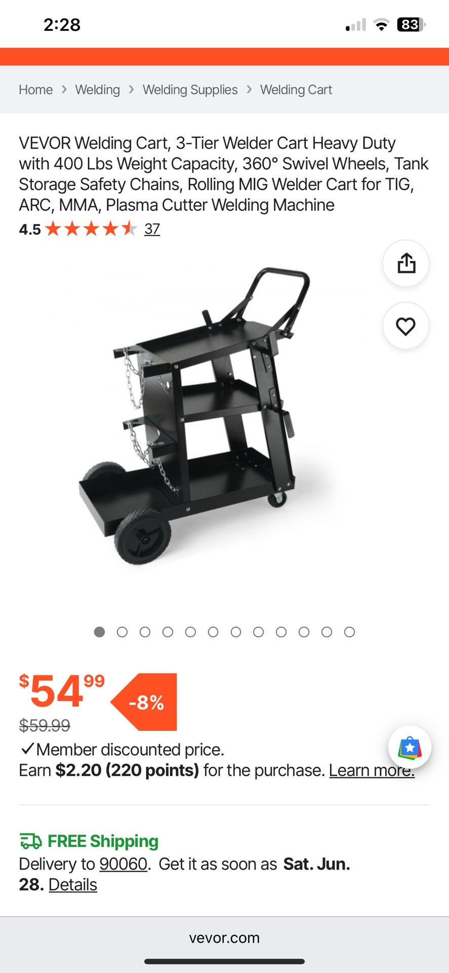 Welding Cart - New - $25