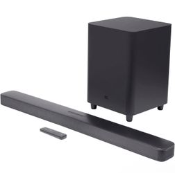 JBL JBL2GBAR51IMBLKAM Bar 5.1 Soundbar with Built-in Virtual Surround, 4K and 10" Wireless Subwoofer