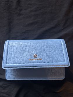 light blue michael kors purse