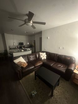 Leather L-Shaped Couch