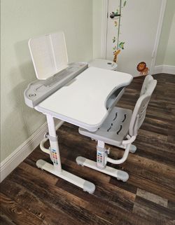 Kids Desk and Chair Set (studying, arts & crafts, etc.) Adjustable Height