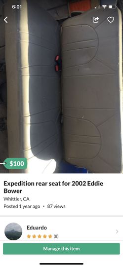 Expedition rear seat
