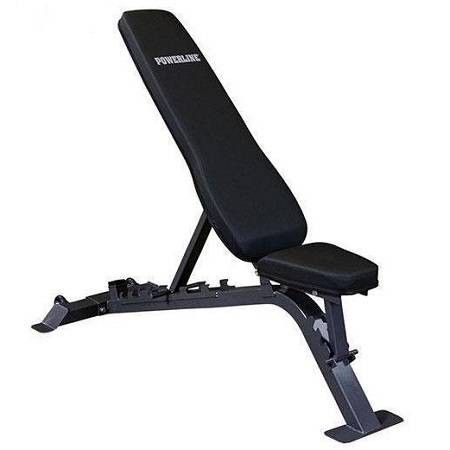 New Body Solid PowerLine Flat Incline Decline Utility Dumbbell Bench PFID150