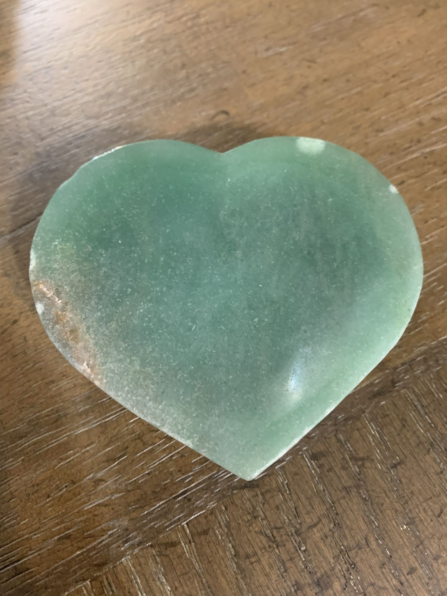 Green Heart-Shaped Stone Decor. Green Aventurine Heart bowl/dish