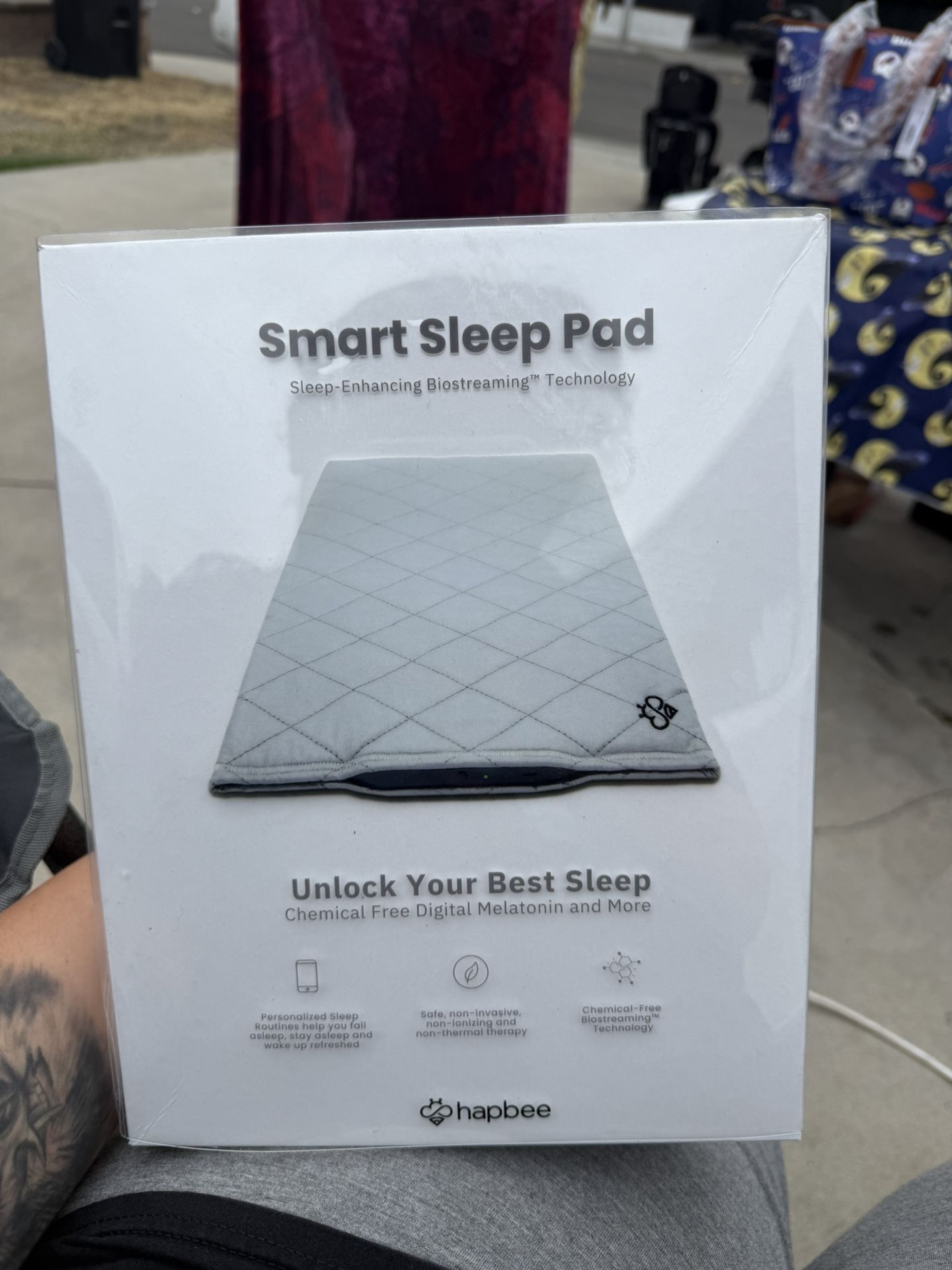 Smart Sleep Pad – Revolutionary Sleep Tracking Pad for Adults – Under Pillow Sleep Analyzer with Patented Ultra-Low Radio Frequency Energy – Sleep Aid