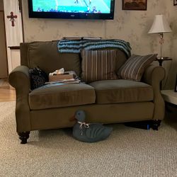 Loveseat Sofa With Two Pillows