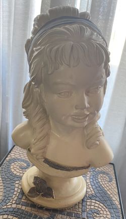 Universal Statuary Co 1962 Young Boy / Girl Bust Head Statue