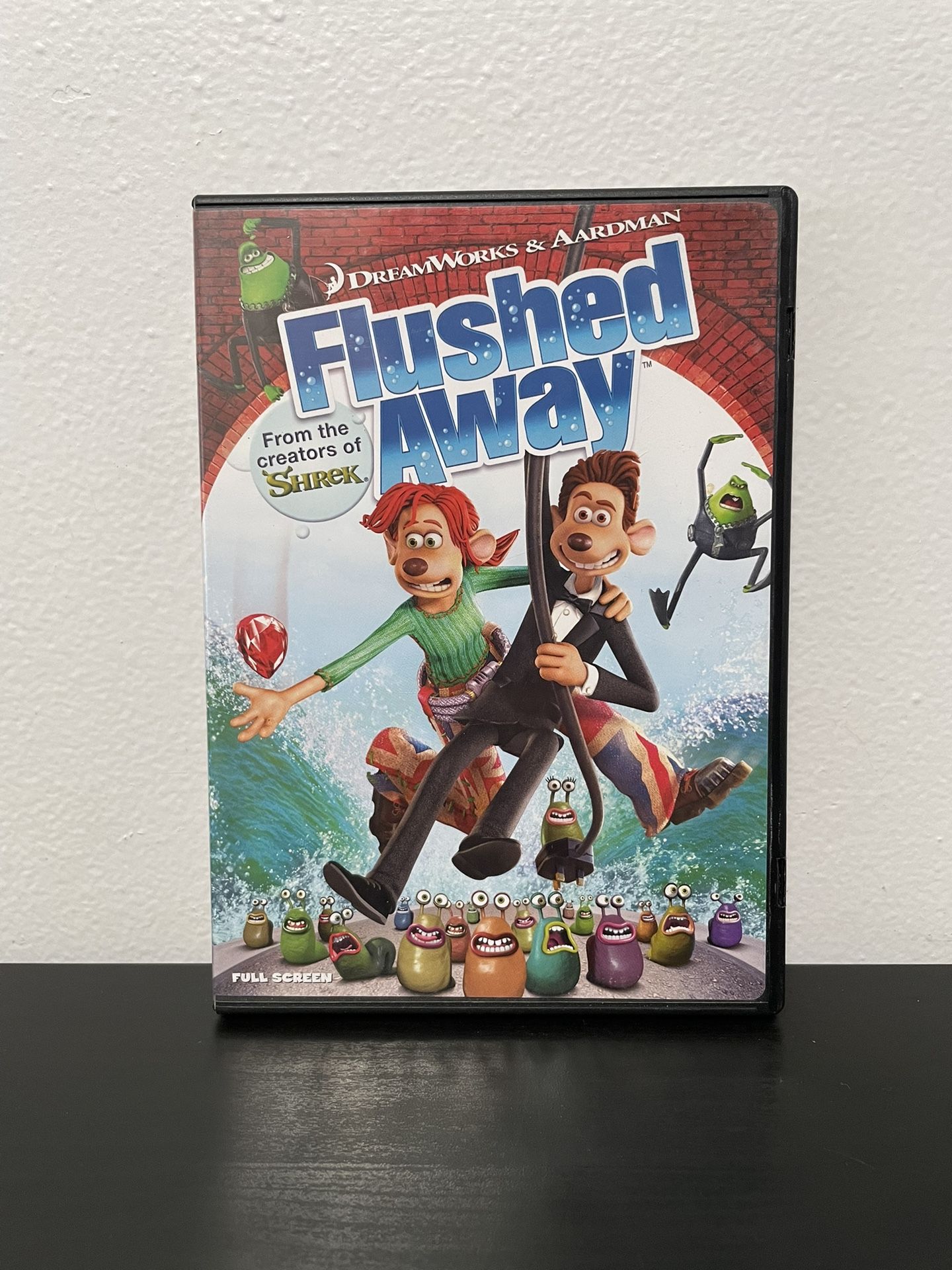 Flushed Away DVD Movie Hugh Jackman Kate Winslet Animated Full Screen 2007
