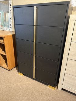Modern Black Dresser Chest 