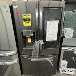 LG French Door Black Stainless Instaview Refrigerator Craft Ice