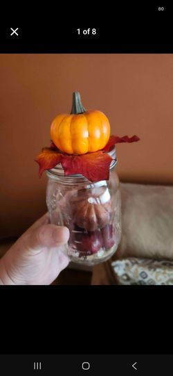 Fall decor jars