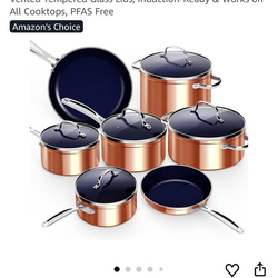 NuWave 12pc Ceramic Nonstick Cookware Set, [Open Box]