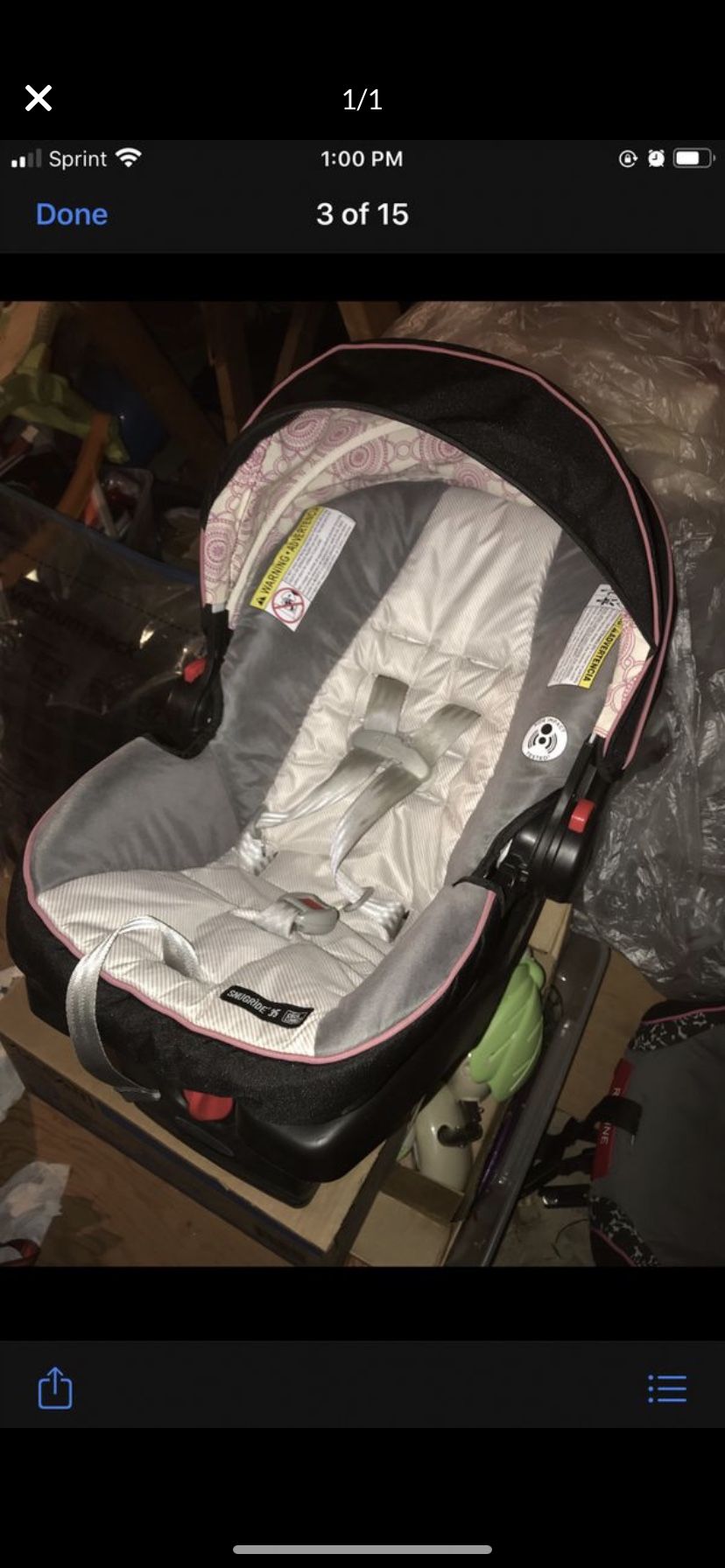 Click connect Graco infant car seat with 2 bases