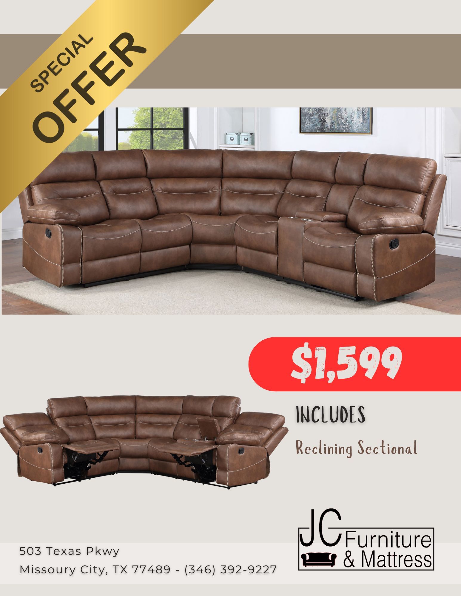 Reclinig Sectional