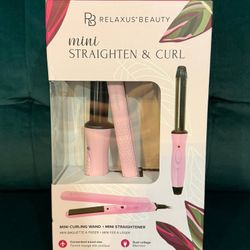 Brand New Mini Curler & Hair Straightner By Relaxus Beauty 