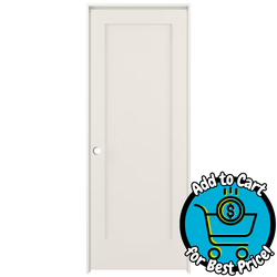 RELIABILT 32-in x 80-in Primed Solid Core 1-panel Right Hand Pine Wood Single Prehung Interior Door