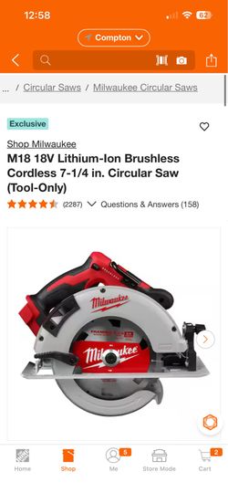 Milwaukee M18 circular saw (tool only)