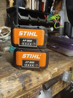 Stihl  ap 300 batteries in good shape $100 each or $165 for both