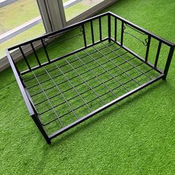 Black Metal Elevated Dog Bed Frame – Heavy Duty