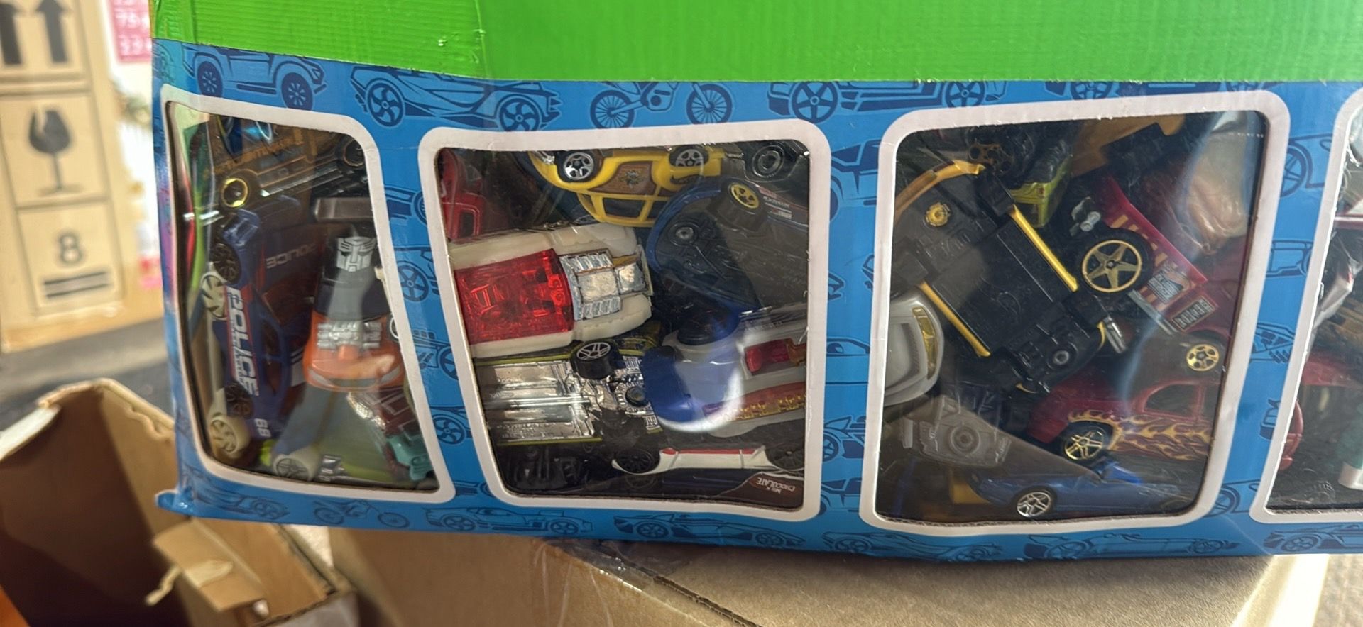 Box of hot wheels