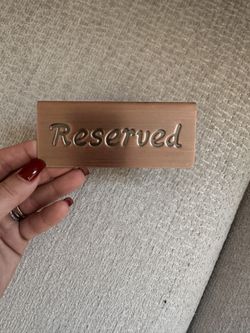 Reserved Sign