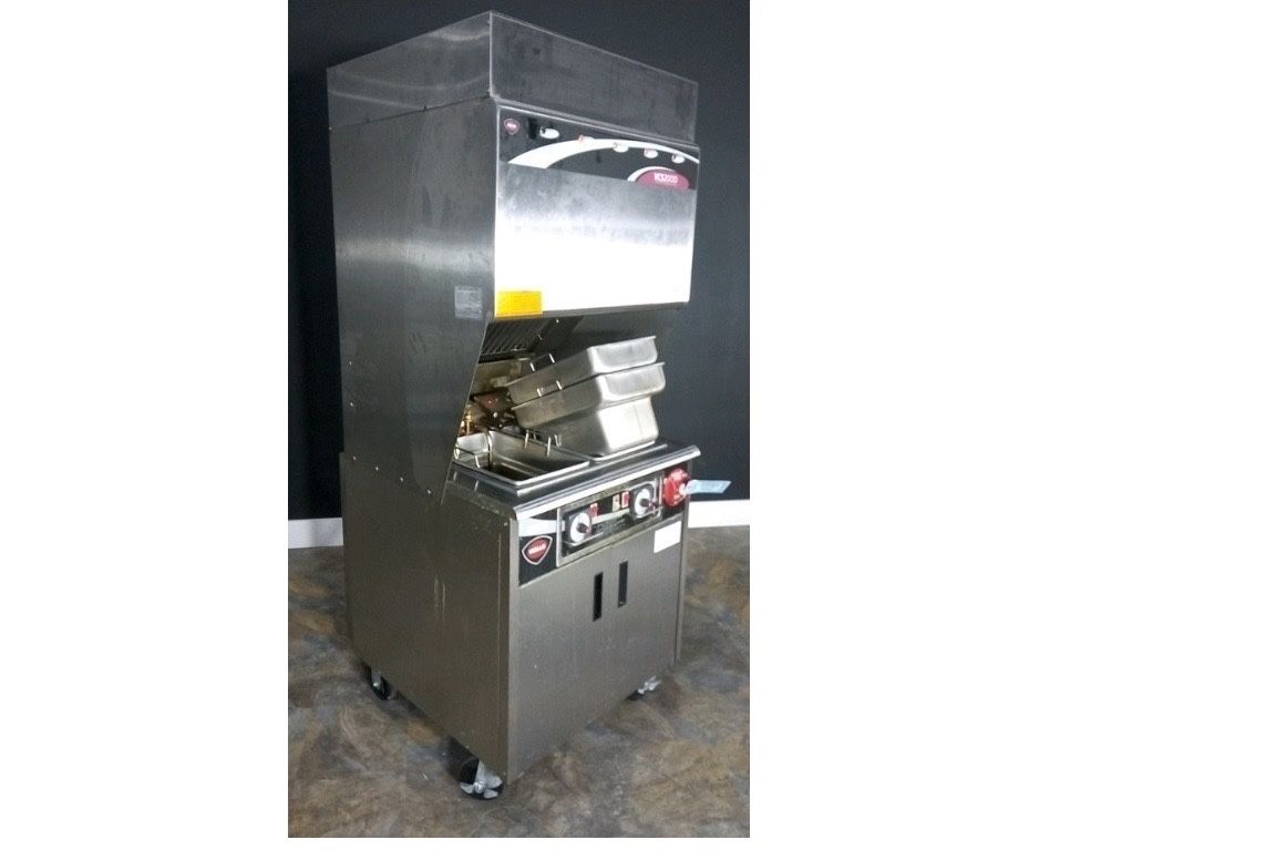 Wells WVF886 Electric Dual Fryer w/ Ventless Hood (2) 15lb Vat for