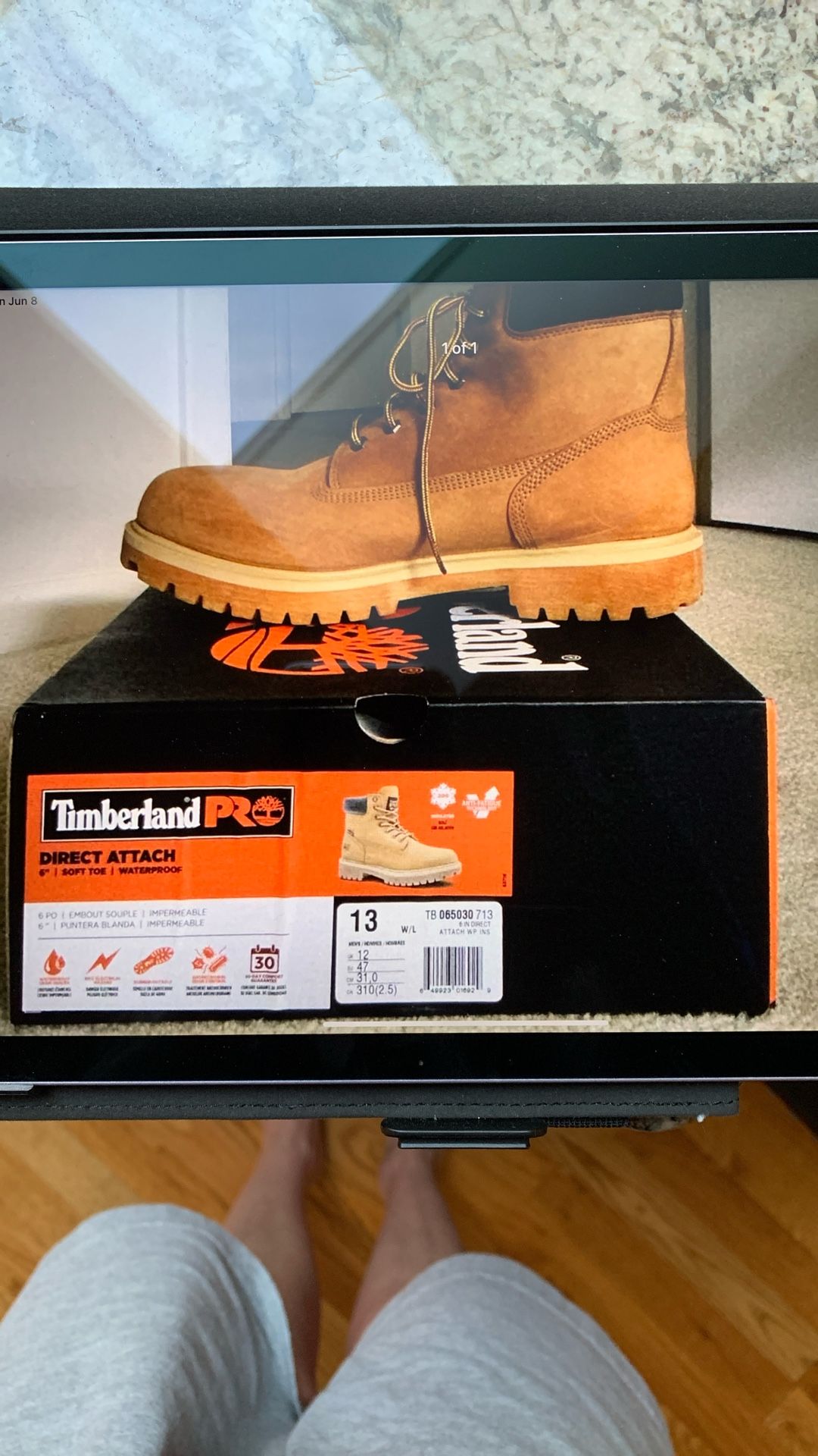Timberland Direct Attach 6” Soft Toe Size 13W