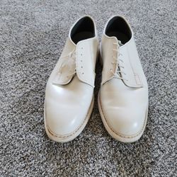 Navy Dress Shoes- White
