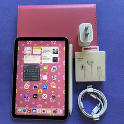 Apple iPad Mini 6th Generation (2021 model / Pink) 64GB with Pink Case, Pen & Accessories 
