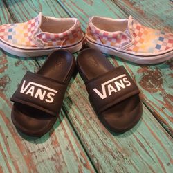 2 Pair Of Vans Shoes Size 13 Children's 