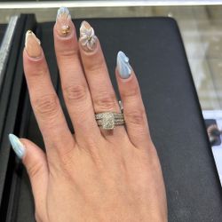 10kt White Gold Diamond Wedding Set 