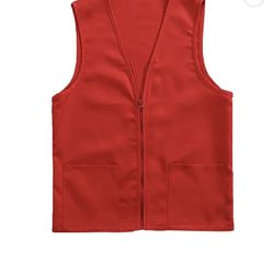 Red Work Vest